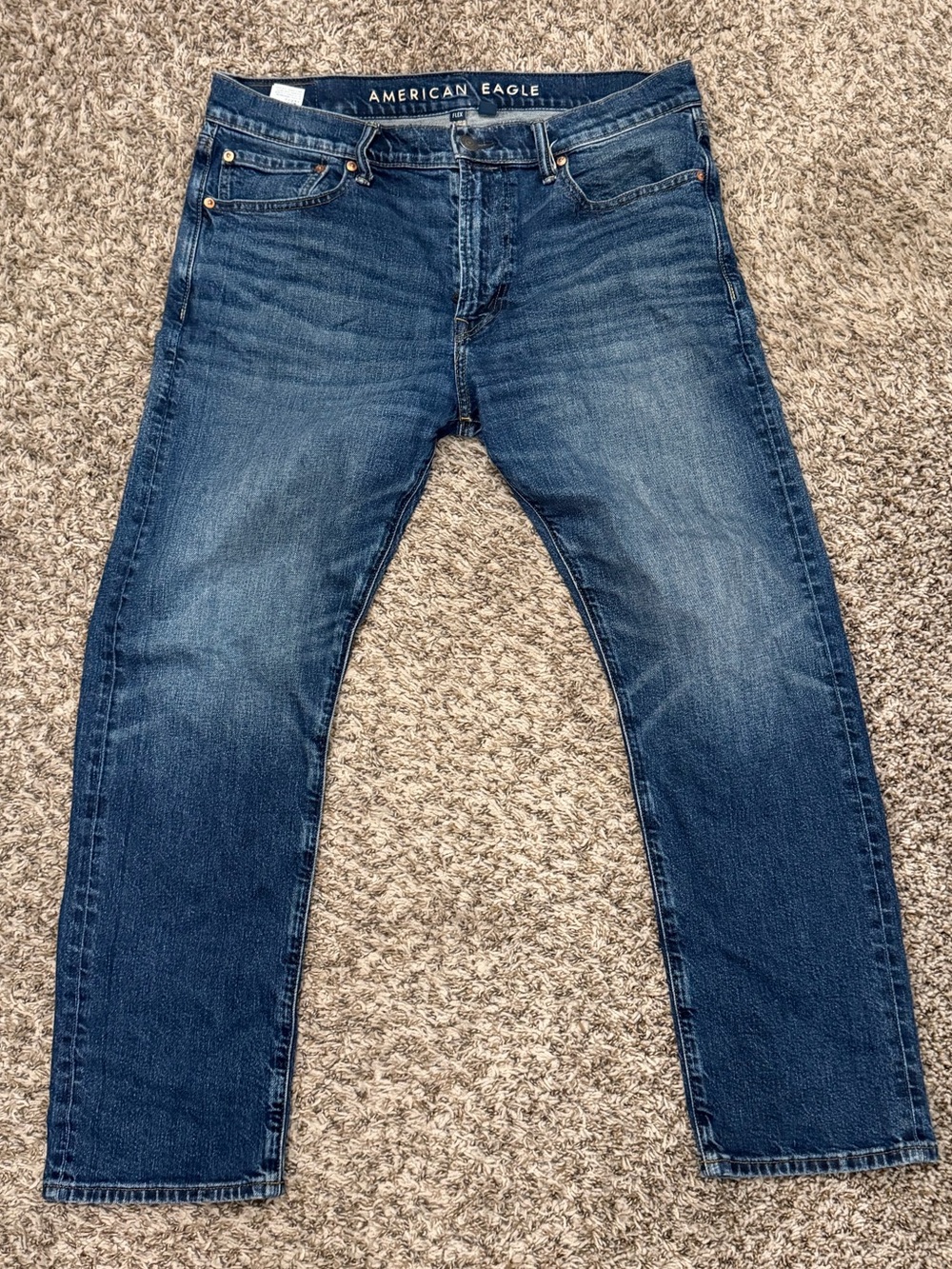 American Eagle Outfitters Straight Fit Dark Blue Jeans